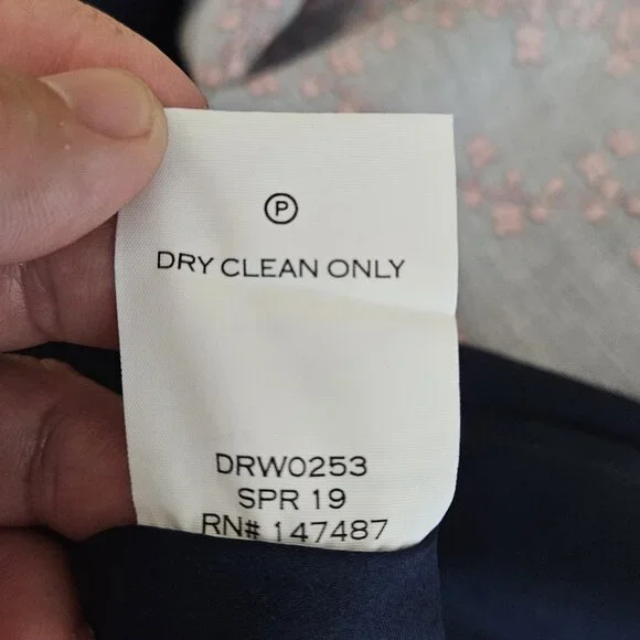 Draper James Clover Vines Nassau Navy Multi color printed Dress Size 8 - Picture 13 of 14